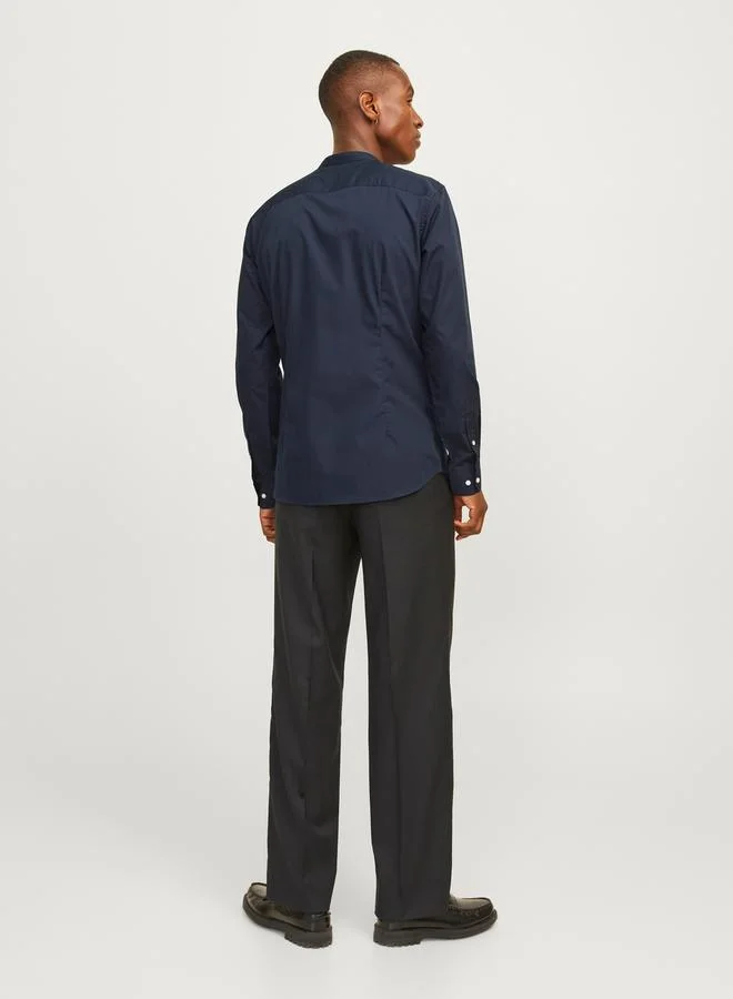 JACK & JONES Solid Slim Fit Casual Shirt