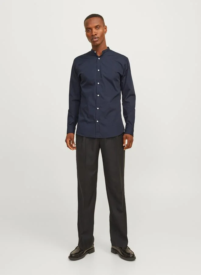 JACK & JONES Solid Slim Fit Casual Shirt
