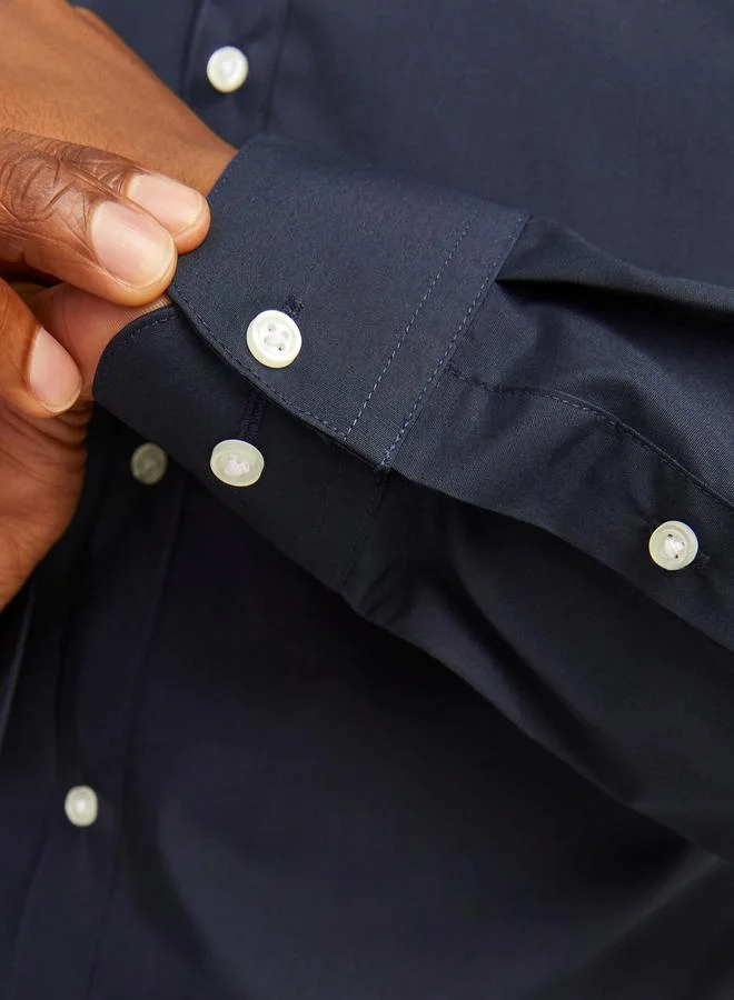 JACK & JONES Solid Slim Fit Casual Shirt