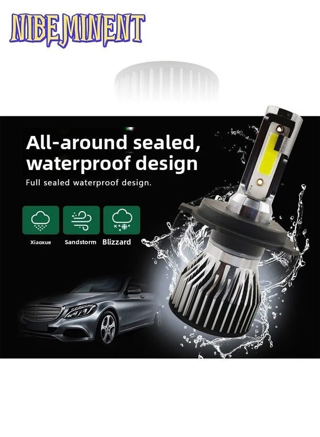نيبمينينت V6 9005 HB3 9006 HB4 مصباح مجمع، 30 واط، 6000 لومن، 6000 كيلو أبيض بارد، شريحة COB سطوع عالية، 9 فولت - 16 فولت تيار مستمر، جاهزة للشحن، للسيارات، سيارات الدفع الرباعي، الشاحنات (مجموعتان) - Image 4