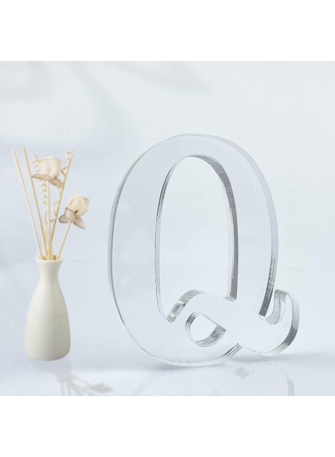 TPGP 4 Inch Designable Acrylic Letters Unfinished Acrylic Letters For Wall Decor Decorative Standing Letters Slices Sign Board Decoration For Craft Home Party Projects (Q) - Image 1