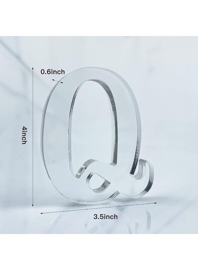 TPGP 4 Inch Designable Acrylic Letters Unfinished Acrylic Letters For Wall Decor Decorative Standing Letters Slices Sign Board Decoration For Craft Home Party Projects (Q) - Image 2