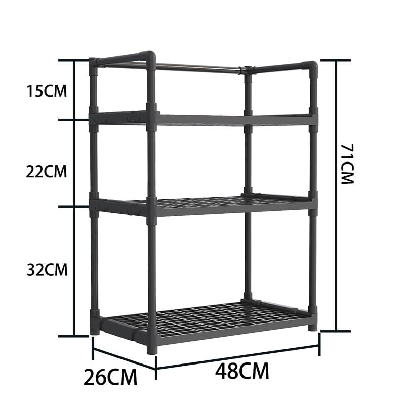 FEELING MALL 3-Tier Multipurpose Kitchen Countertop Shelf Rack | Space-Saving Organizer, Sturdy & Versatile for Kitchen Items - Image 2