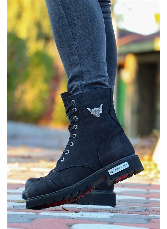 Hammer Jack Black Leather Men's Boots 102 18505 V4  - Image 4