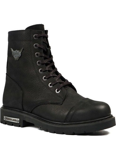Hammer Jack Black Leather Men's Boots 102 18505 V4  - Image 3