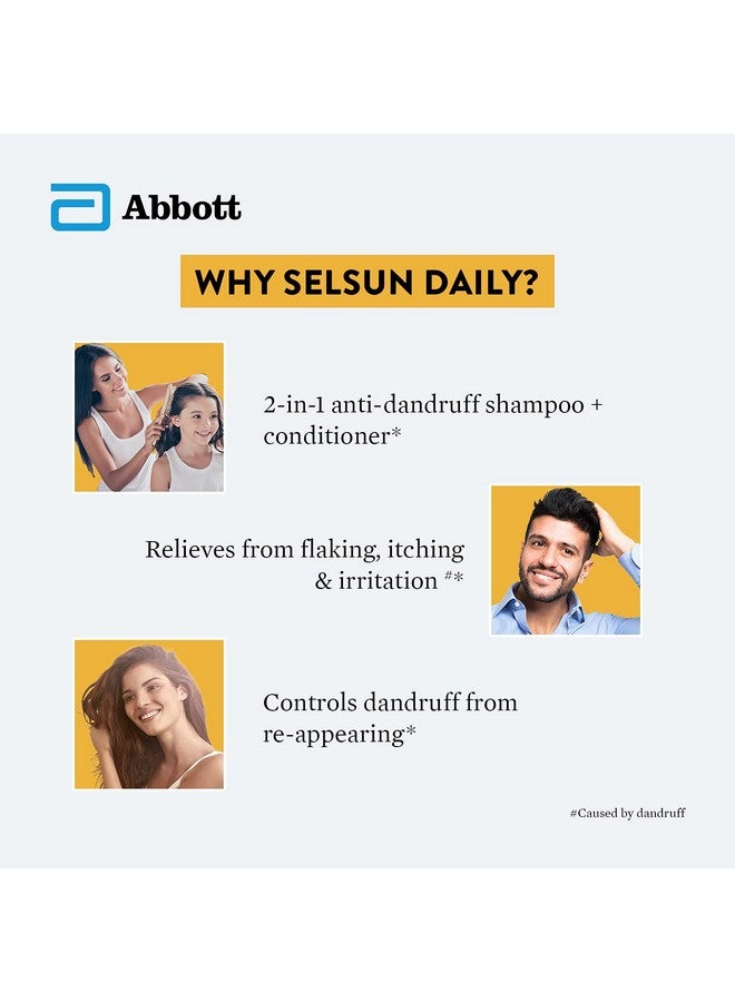 Selsun Daily Anti Dandruff Shampoo, Clears Away Dandruff Flakes, Relieves From Dandruff Related Itching, Conditions Hair (120Ml) - Image 3