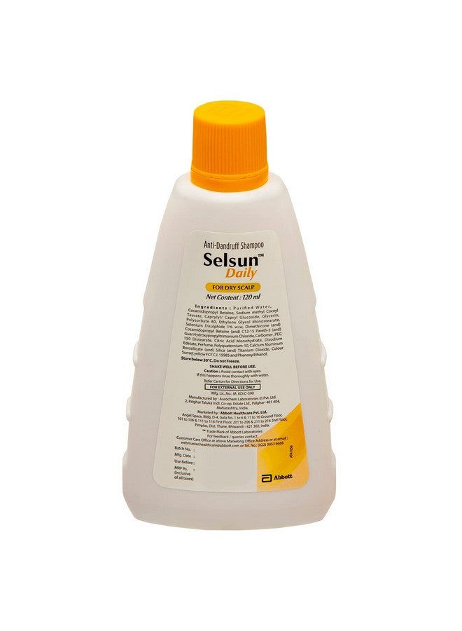 Selsun Daily Anti Dandruff Shampoo, Clears Away Dandruff Flakes, Relieves From Dandruff Related Itching, Conditions Hair (120Ml) - Image 2