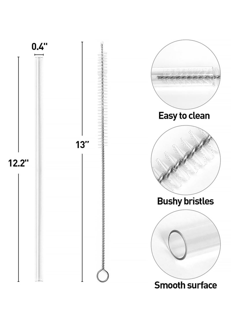 Beauenty - for Stanley Cup Accessories, Compatible with Stanley Cup 40 oz, Reusable Straws, Include 1 Pack 12.2 Replacement Straw, and 1 Pack 13 Straw Cleaning Brush - Image 1