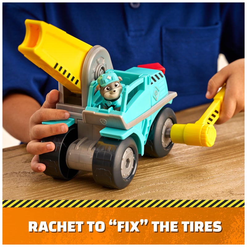 Rubble & Crew Motor Mega Hammer Vehicle, 10-Inch Construction Truck with Motor Action Figure, PAW Patrol Kids Toys for Boys & Girls Ages 3 and Up - Image 5
