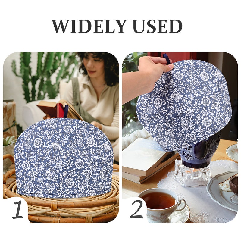 Insulated Teapot Hood Rectangular Cotton Cloth Cover For Tea Time Home Use 1Set - Image 3