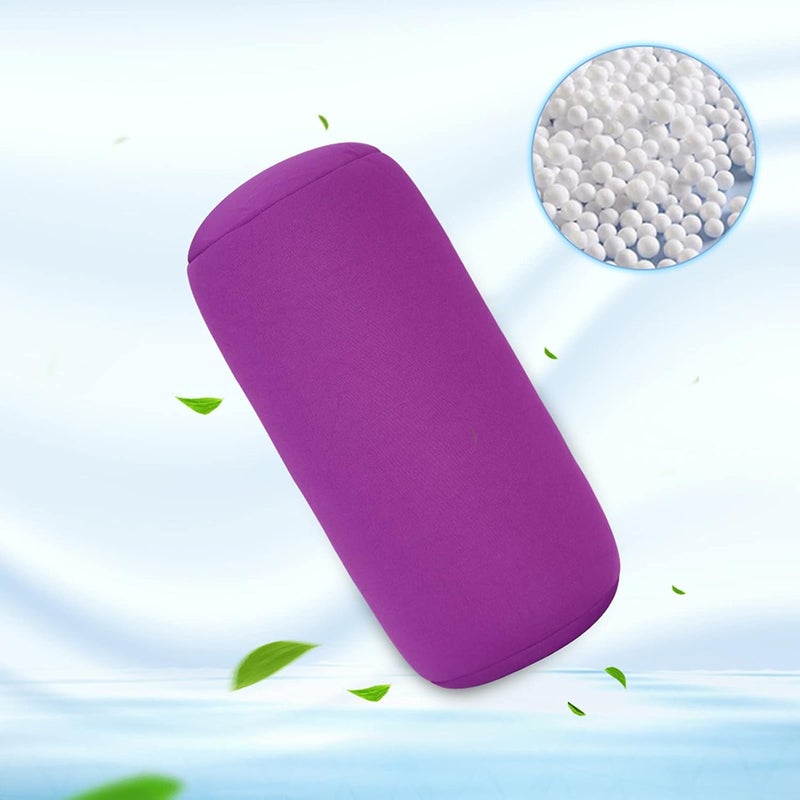 Roll Pillow, Micro Microbead Back Cushion, Bright Color Roll Throw Pillow, Travel Home Sleep Neck Support Pillow, Nice Seat, Sofa, Bed Decoration (#3) - Image 2