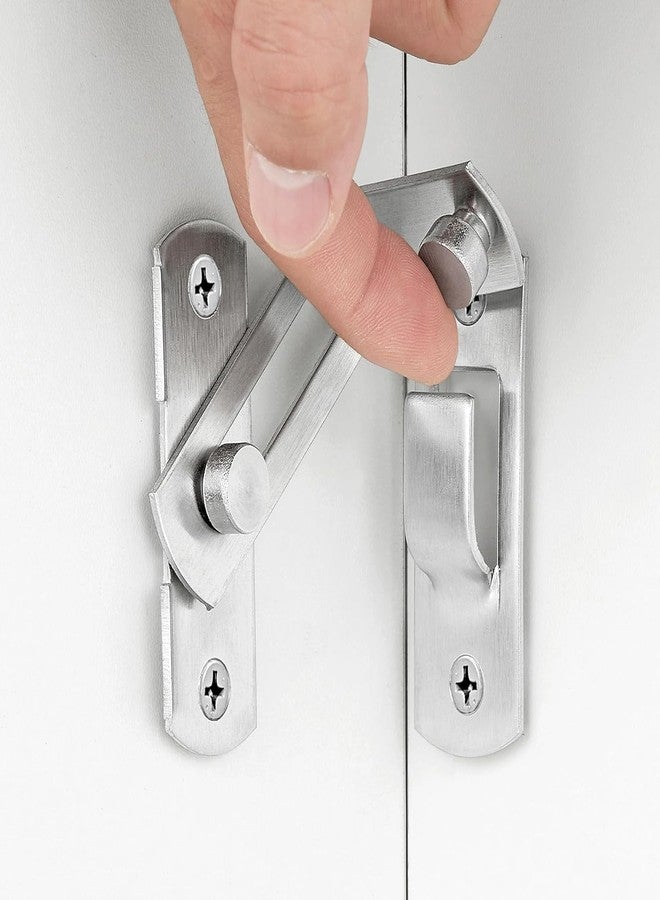 DMDENT Stainless Steel Door Safety Latch - Heavy Duty Swing Bar Door Guard Lock for Home, Hotel, Apartment, Anti-Theft Door Restrictor - Image 4