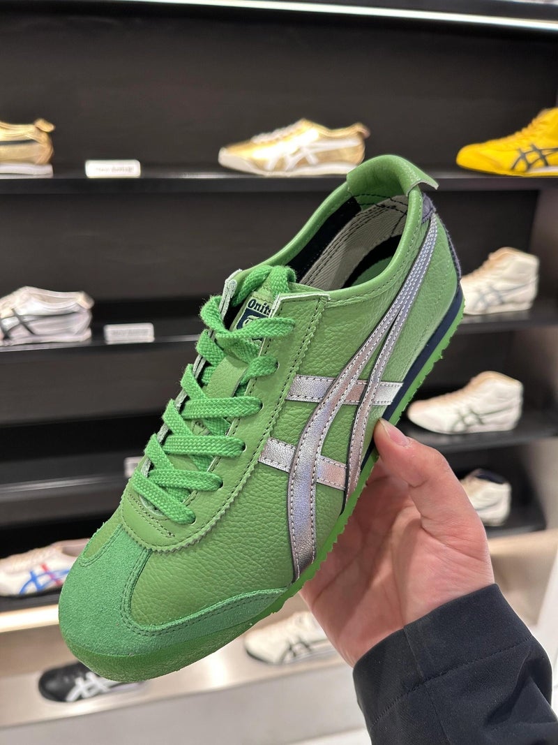 أونيتسوكا تايجر جلد طبيعي من الطبقة الأولى أحذية Onitsuka Tiger T-Toe سلسلة Mexic66 كلاسيكية رجعية للأزواج - Image 1