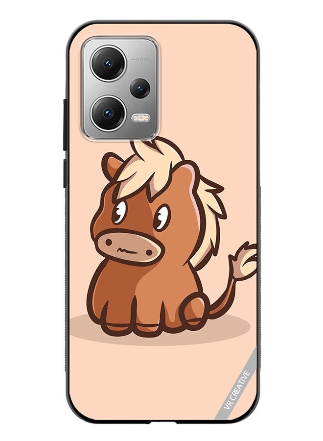 VR CREATIVE Protective Case Cover For Xiaomi Redmi Note 12 Horse Cartoon Design Multicolour - Image 1