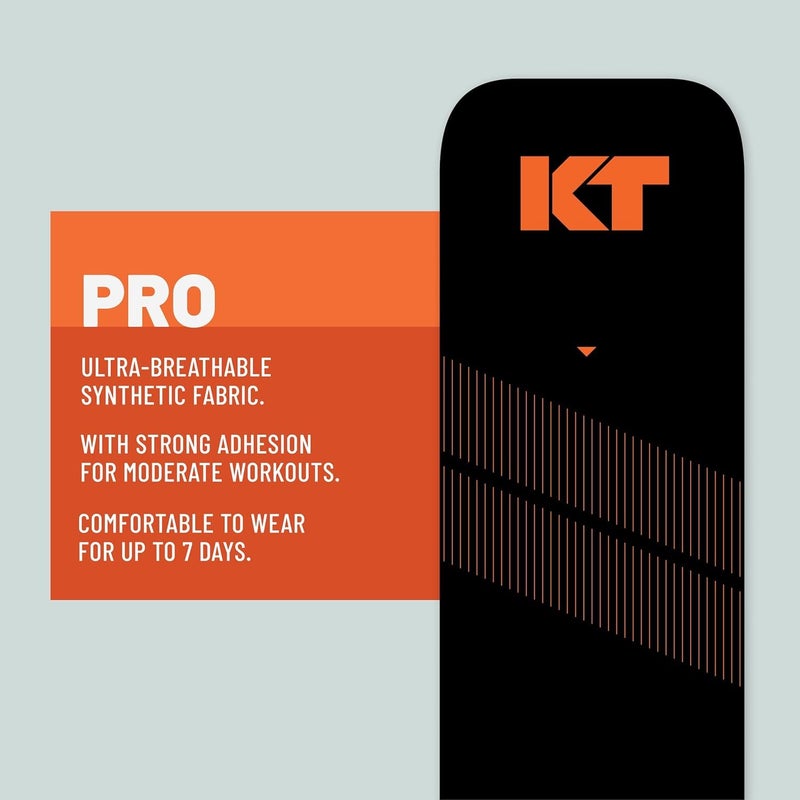 KT Tape, Pro Synthetic Kinesiology Athletic Tape, 16â€™ Uncut Roll, Jet Black - Image 4