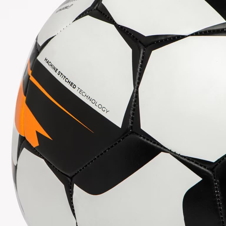 Kipsta Football Resist Size 5 Machine Stitched, Rubber Coating Suitable For All Surface Soft & Wet Ground, Hard Ground With Grass & Artifical Turf, International Match Ball,White - Image 5