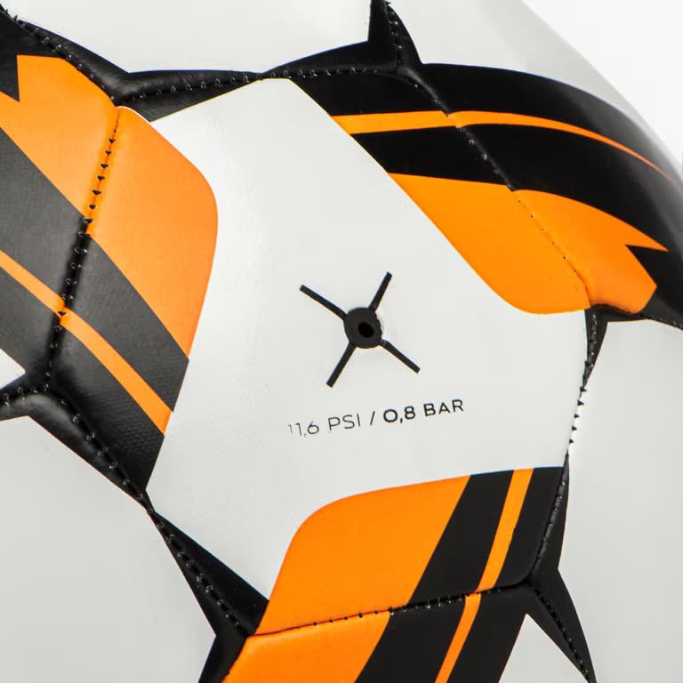 Kipsta Football Resist Size 5 Machine Stitched, Rubber Coating Suitable For All Surface Soft & Wet Ground, Hard Ground With Grass & Artifical Turf, International Match Ball,White - Image 3