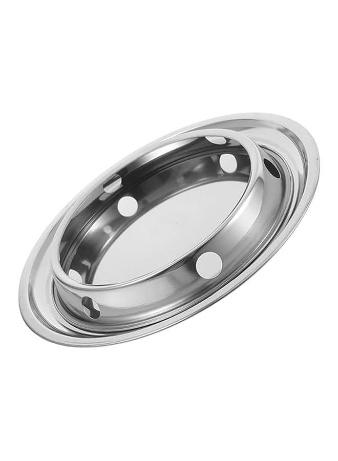 موقد دائري من الفولاذ المقاوم للصدأ للموقد الغازي مقاس 29.50 × 29.50 × 3.00 سم - Image 1