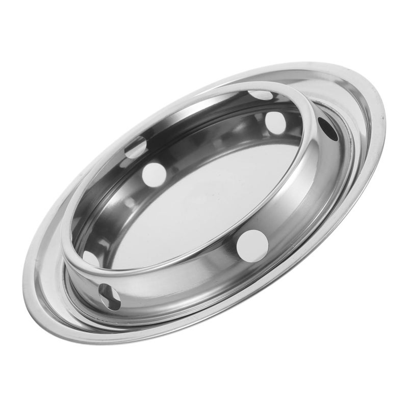 موقد دائري من الفولاذ المقاوم للصدأ للموقد الغازي مقاس 29.50 × 29.50 × 3.00 سم - Image 2