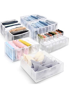 XiuWoo 7-Piece Wardrobe Clothes Organizer, Drawer Organizers for Clothing, Closet Organizers and Storage Suitable for Jeans, T-shirt, Underwear, Shorts, Socks, Skirts Baby Clothes Dividers for Closet  - Image 1