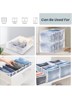 XiuWoo 7-Piece Wardrobe Clothes Organizer, Drawer Organizers for Clothing, Closet Organizers and Storage Suitable for Jeans, T-shirt, Underwear, Shorts, Socks, Skirts Baby Clothes Dividers for Closet  - Image 4