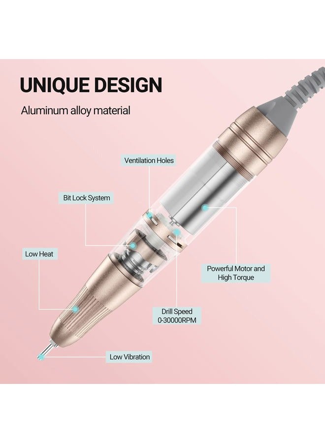 MelodySusie Professional 2 in 1 Nail Drill with Nail Lamp, XC320C, 30000 RPM Nail Drill, Nail Dryer with 4 Timer Setting Sensor for Acrylic Gel Poly Nails Removing and Curing, Salon Home Use - Image 3