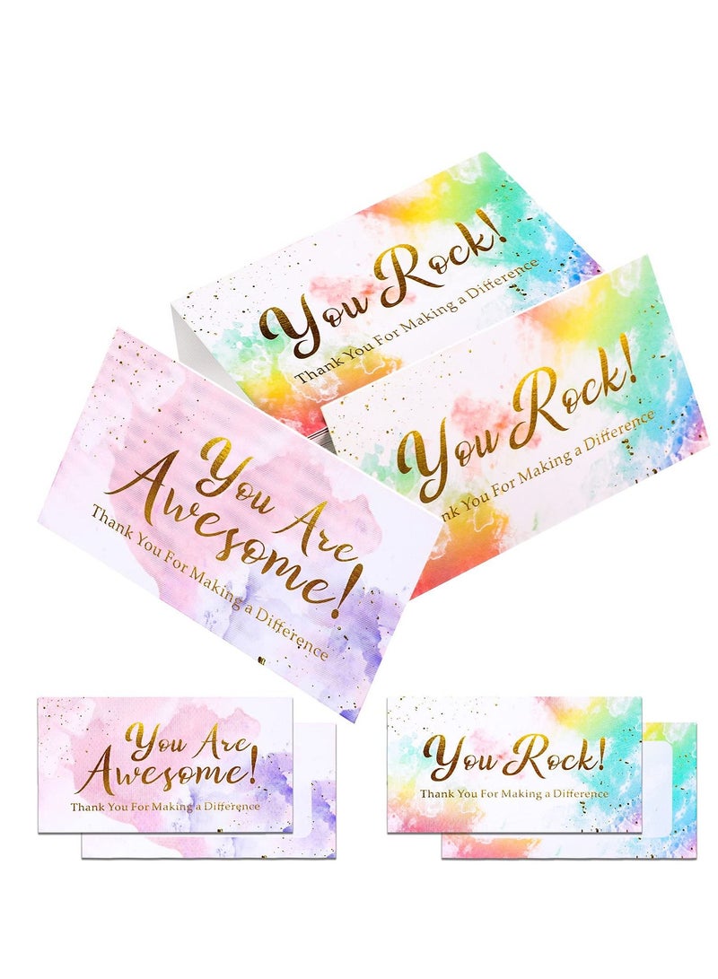 SYOSI Thank You Cards, You'Re Awesome Colorful Thank You Note Cards Recognition Postcards Children'S Reward Incentive Small Cards Suitable for Volunteers Nurses Doctors Teachers Students Etc. (200 Cards) - Image 1