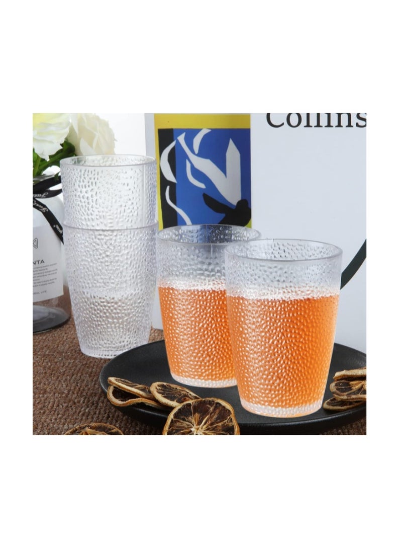 KASTWAVE 6 Pcs Shatterproof Tumbler Cups, 360ml/12oz Unbreakable Plastic Drinking Glasses, BPA-Free Stackable Reusable Cups for Juice, Water, Outdoor Picnic, Camping & Party Use - Image 4