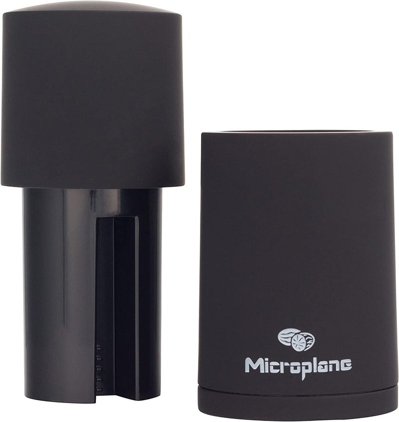 Microplane Manual Spice Mill - Cinnamon Grinder and Nutmeg Grater (Black) - Image 2