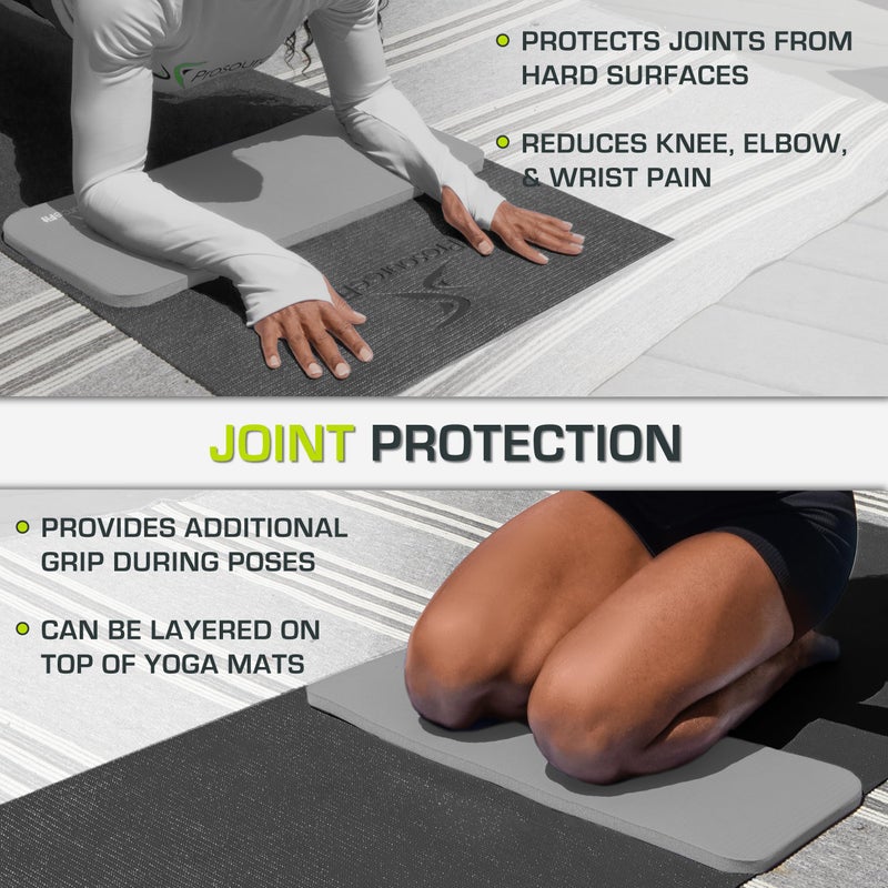 Prosource Fit ProsourceFit Extra Thick Yoga Knee Pad and Elbow Cushion 15mm (5/8â€) Fits Standard Mats for Pain Free Joints in Yoga, Pilates, Floor Workouts - Image 4