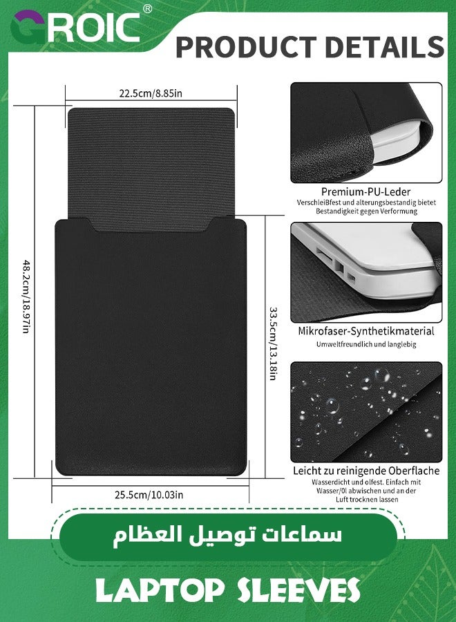 GROIC 13.3-14" Black Laptop Sleeve, Padded Laptop Case, Thin Portable Versatile Laptop Case Bag Compatible with Laptop 2022 Pro 14 inch/2015 Pro 13.3 inch/2015 Air 13.3 inch  - Image 2
