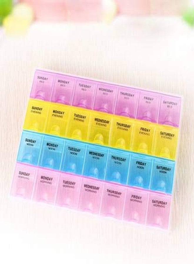 Bliss Pill Box/Medicine Organizer/Medicine Reminder, Tablet Storage Box for 28 Days or 4 Weeks For 7 Days - Image 2