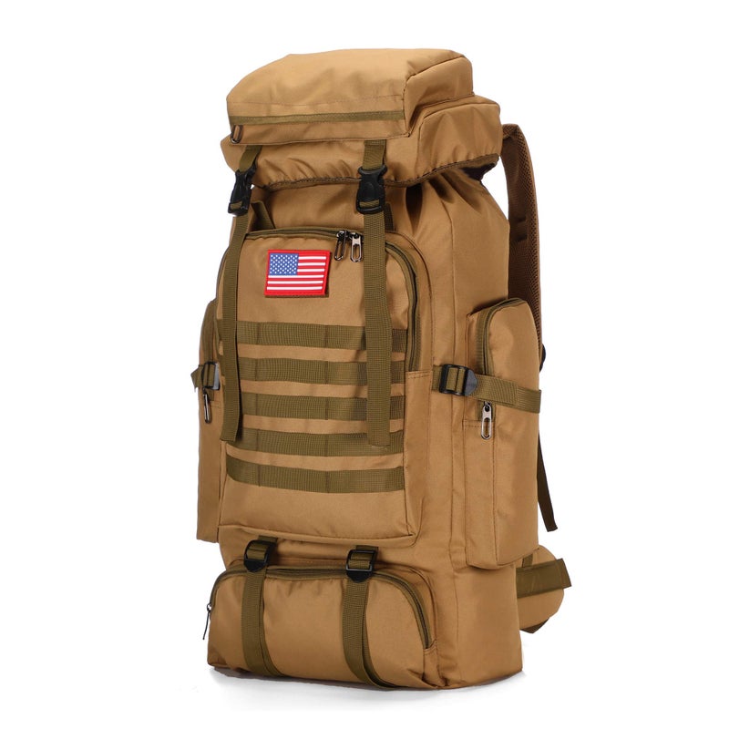 70L Camping Hiking Military Tactical Backpack Outdoor Water Repellent Adjustable Sport Bags - Image 1