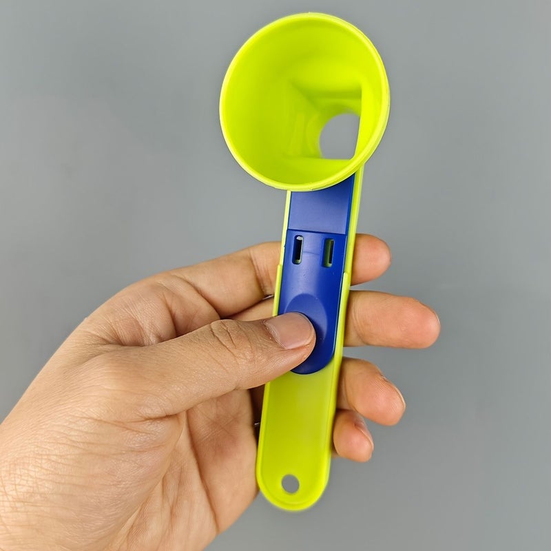 Black Anti-Spill Sliding Lever Spoon for Protein Powder Coffee Kitchen Food Transfer - Image 5