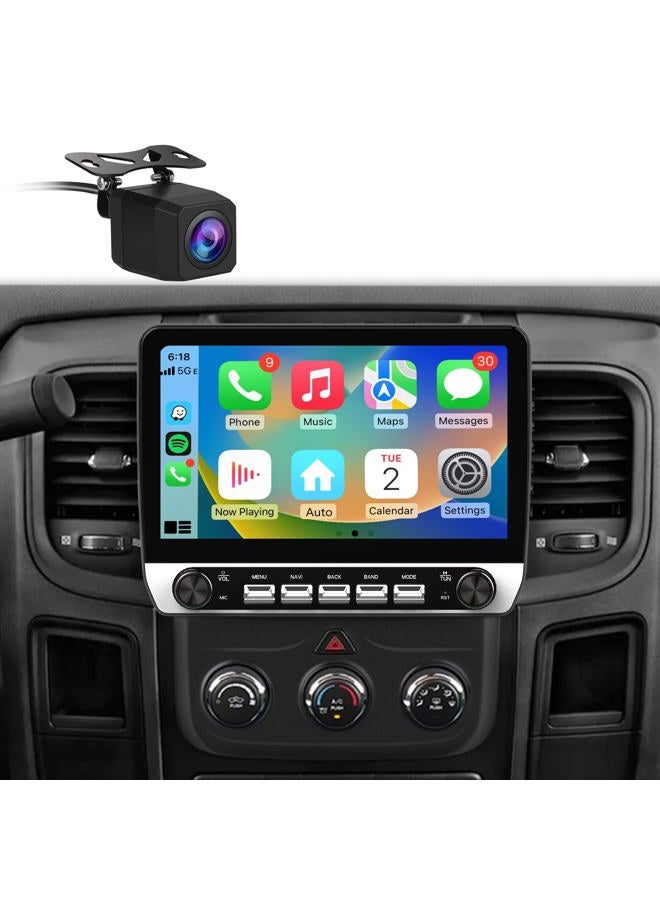Votheon 10.1 inch Car Radio for Dodge RAM 1500 2500 3500 2013 2014 2015 2016 2017 2018,Android 13 [2GB+64GB] with Carplay/Android Auto SWC GPS WiFi Bluetooth FM RDS AM DSP SW,Backup Camera - Image 1