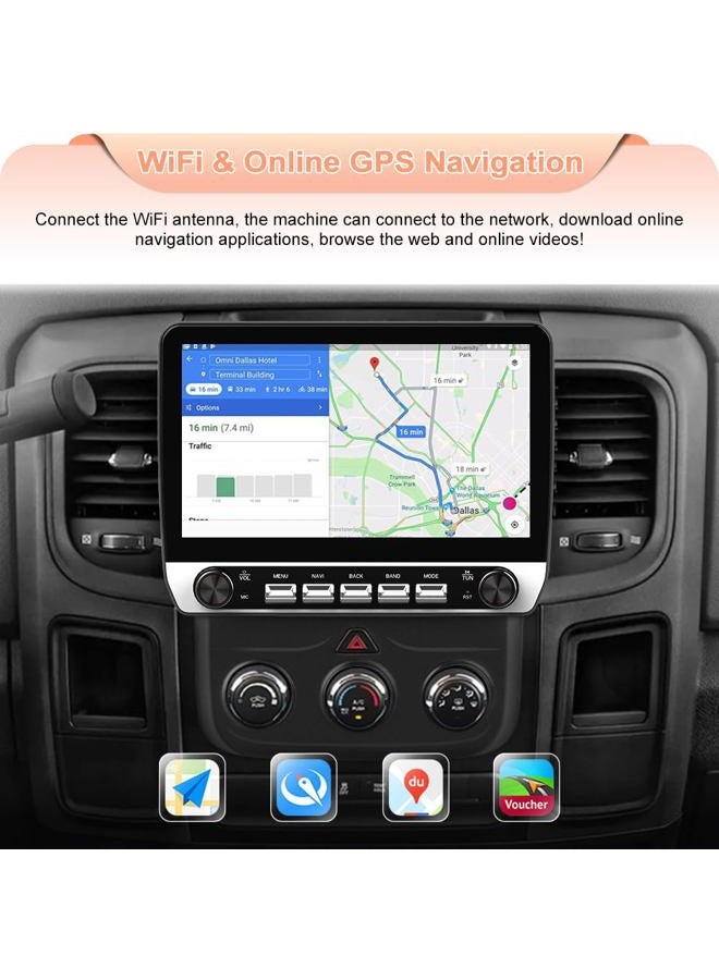 Votheon 10.1 inch Car Radio for Dodge RAM 1500 2500 3500 2013 2014 2015 2016 2017 2018,Android 13 [2GB+64GB] with Carplay/Android Auto SWC GPS WiFi Bluetooth FM RDS AM DSP SW,Backup Camera - Image 5