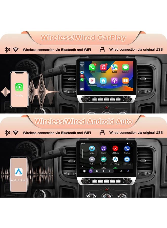 Votheon 10.1 inch Car Radio for Dodge RAM 1500 2500 3500 2013 2014 2015 2016 2017 2018,Android 13 [2GB+64GB] with Carplay/Android Auto SWC GPS WiFi Bluetooth FM RDS AM DSP SW,Backup Camera - Image 3