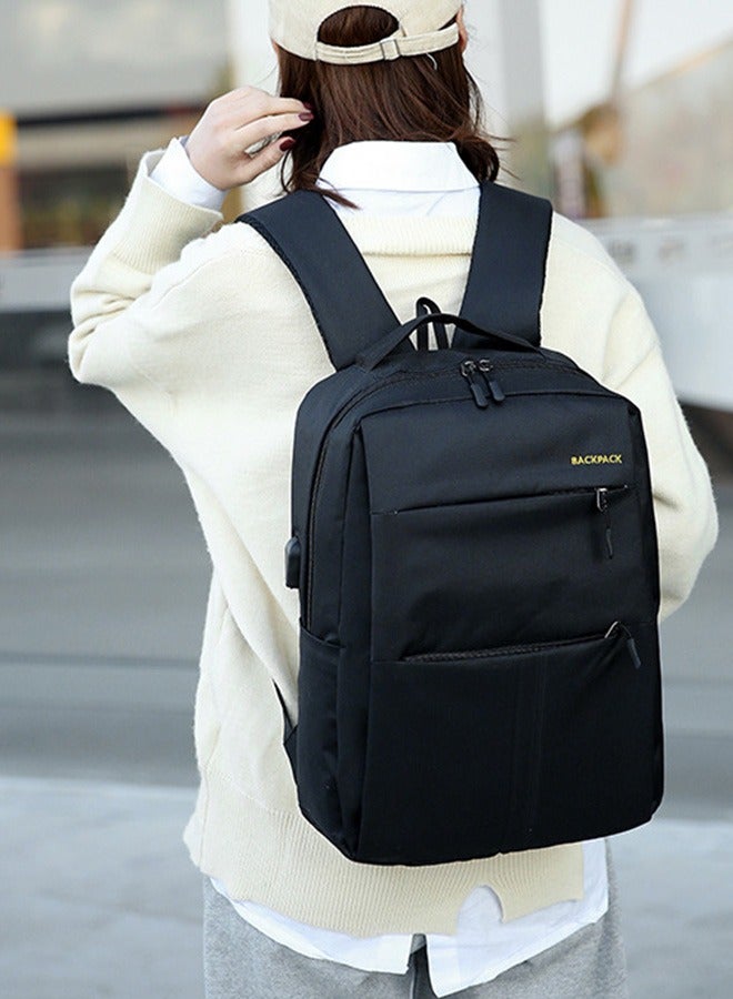 Unisex 3-Piece Black Nylon Waterproof with USB Charging Port  - Image 2