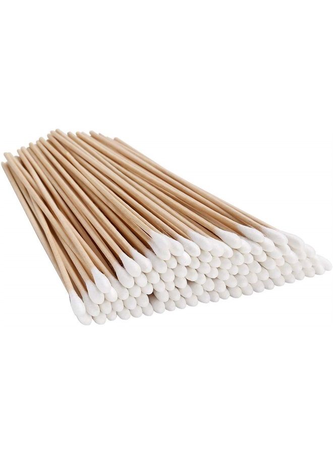 Gmark 500pcs Count 6" Cotton Swabs Wooden Sticks Cotton Tipped Applicator GM1091B - Image 1