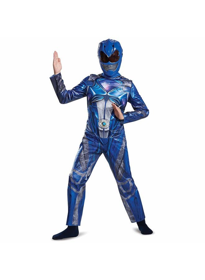 Disguise Blue Power Rangers Costume for Kids. Official Licensed Blue Ranger Classic Movie Power Ranger Suit with Mask for Boys & Girls - Image 1