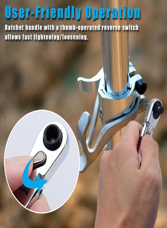 آيتش مفتاح ربط صغير بسقاطة من Eyech، مقاس 1/4 بوصة، مفتاح ربط عكسي برأس مرن 2 في 1، مقبض سريع الفك بسقاطة 72 سنًا، فولاذ CR-V - Image 5