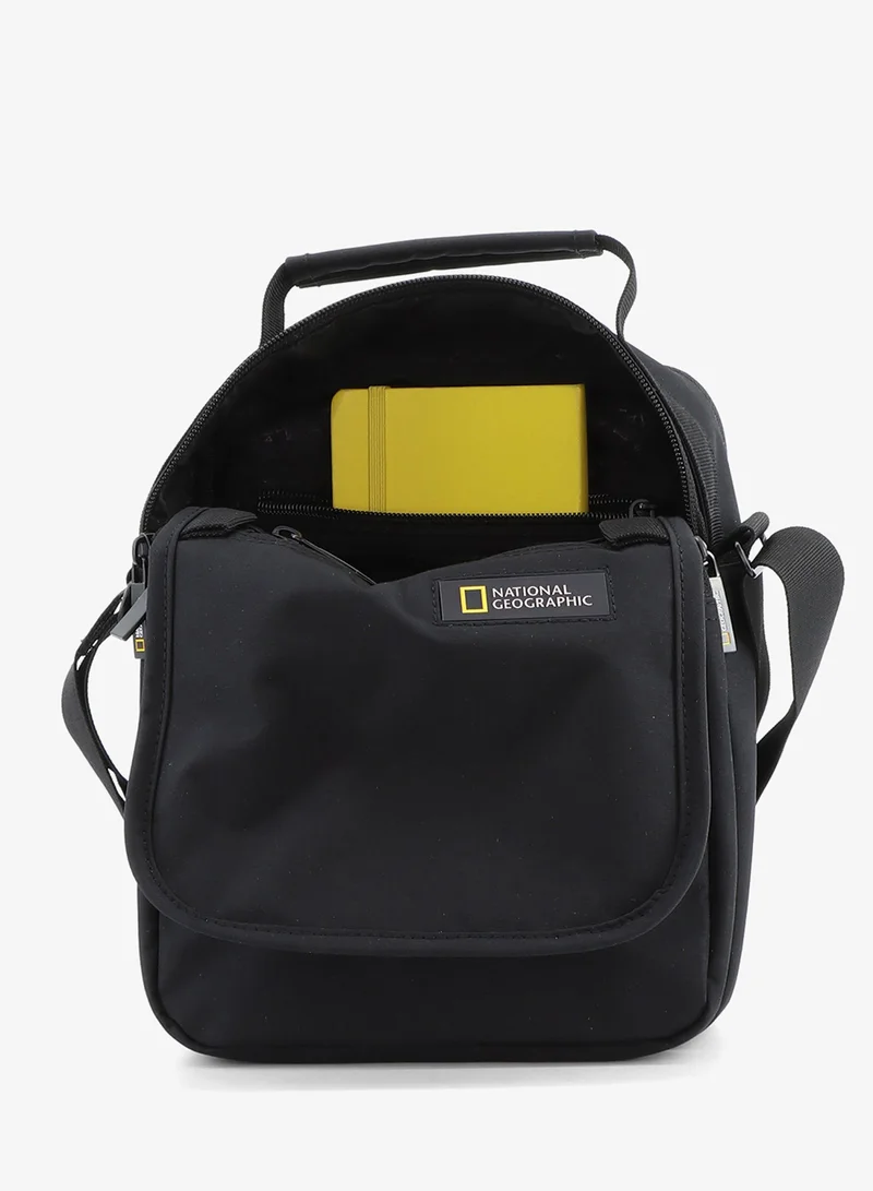 NATIONAL GEOGRAPHIC Black National Geographic Mutation Utility Bag With Flap Black, Casual Durable Water Resistant Top Handle Carry Bag For Men And Women, School College University Business And Outdoor Daypack  | Best Price UAE