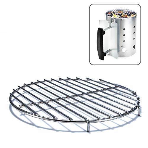 GRILLVANA Chimney-Mate Charcoal Starter Grilling Grate | Sous Vide Searing Accessory | Turn Your Charcoal Chimney Into A Portable Grill | Fits On Top Of Most 7.5 Inch Chimneys | Portable Camping Grill Grate - Image 1
