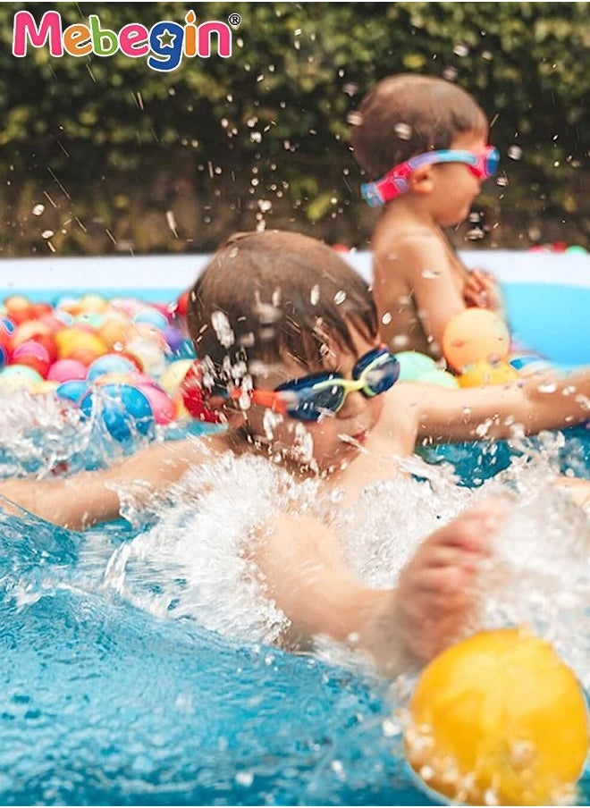 MEBEGIN - 210*135*60cm Rectangle Shape Inflatable Swimming Pool, Thickened Paddling Pool with Inflatable Safety Bubble Bottom, Durable Multifunctional Blow up Pool, Family Lounge Pool, Ideal Choice for Indoor Entertainment and Outdoor Activities - Image 1
