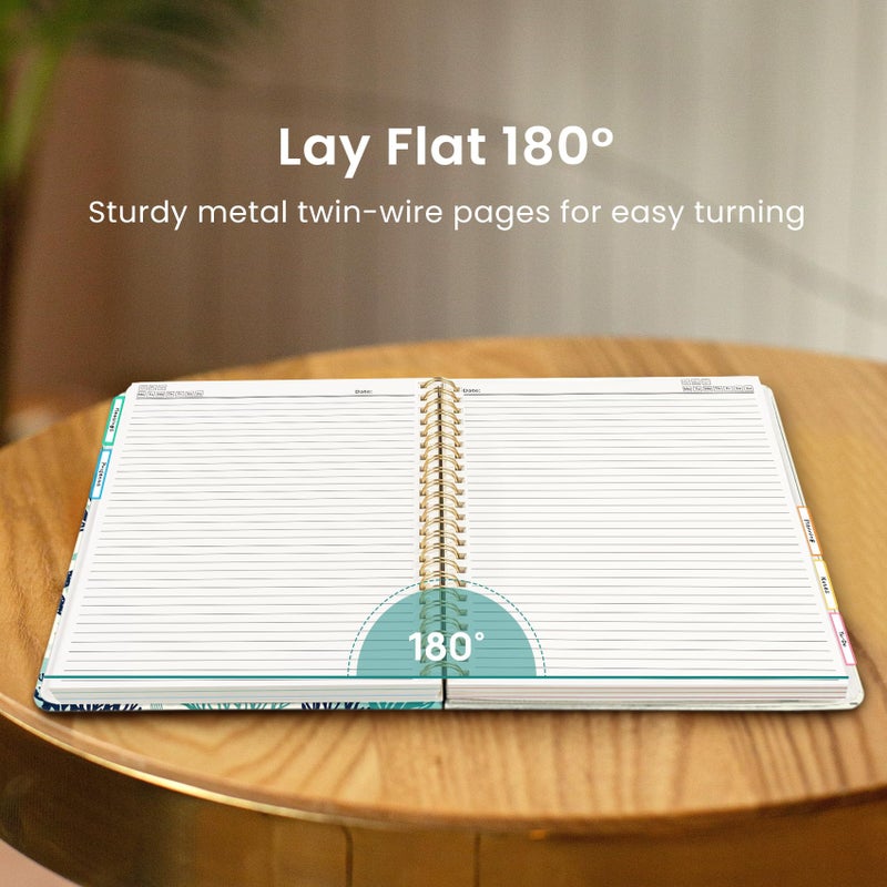 Taja Large Spiral Lined Notebooks for Work with Removable Dividers & Tabs, 8.5"x11" Pretty Hardcover 5 Subject Notebook Journal for Women, College Ruled, Perfect for Study & Office Organization, 280 Pages,Drifting Whales - Image 5