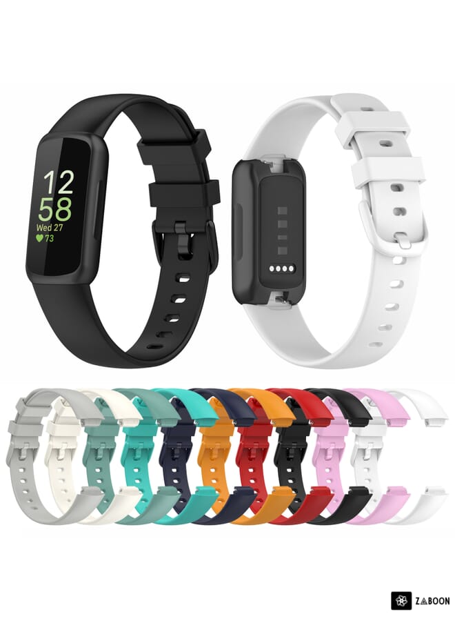 Zaboon Replacement Band For Fitbit Inspire3 Solid Color Silicone , Size:L Size - Image 3