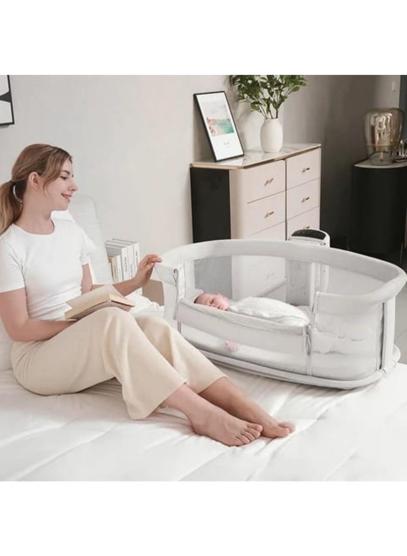 Mastela Smart 3-in-1 electric crib/side-up crib, 3 height adjustment levels, 5 rocking speeds, 3 timers, 15 melodies, 5 usage modes, Mastela - Image 2
