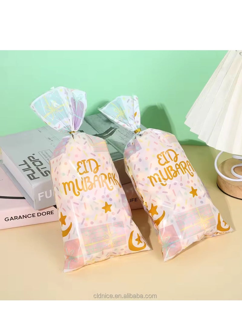 Generic Party Supplies Eid Mubarak Candy Snack Treat Bag Gift Biscuit Cookie Opp Plastic Bags 50pcs  - Image 4
