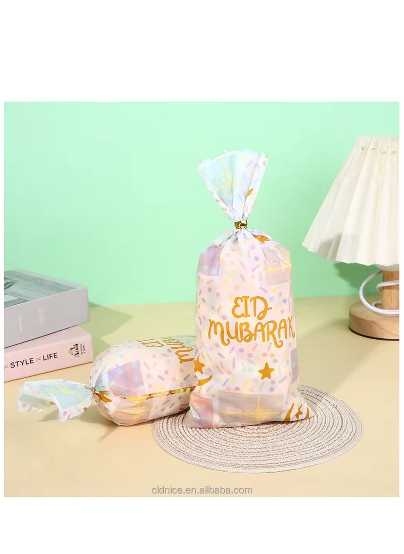 Generic Party Supplies Eid Mubarak Candy Snack Treat Bag Gift Biscuit Cookie Opp Plastic Bags 50pcs  - Image 2