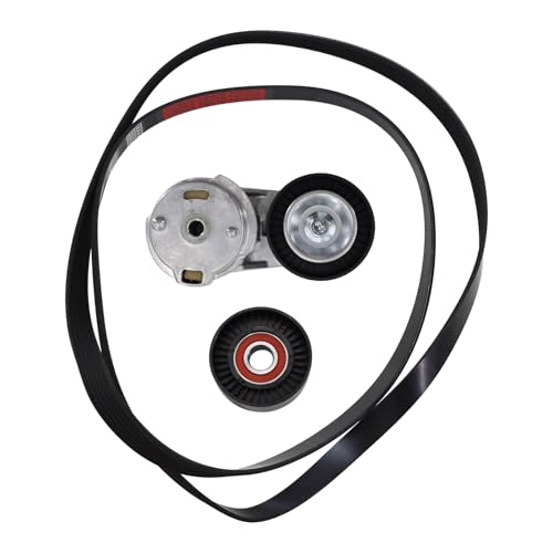 DYRDINSHOW 39269 Drive Belt Tensioner and Idler Pulley Serpentine Belt Kit, Fit for 2007-2011 Jeep Wrangler, 3.8L V6, Serpentine Belt Drive Component Kit, Replace# 89607 38018 6PK2285 - Image 1